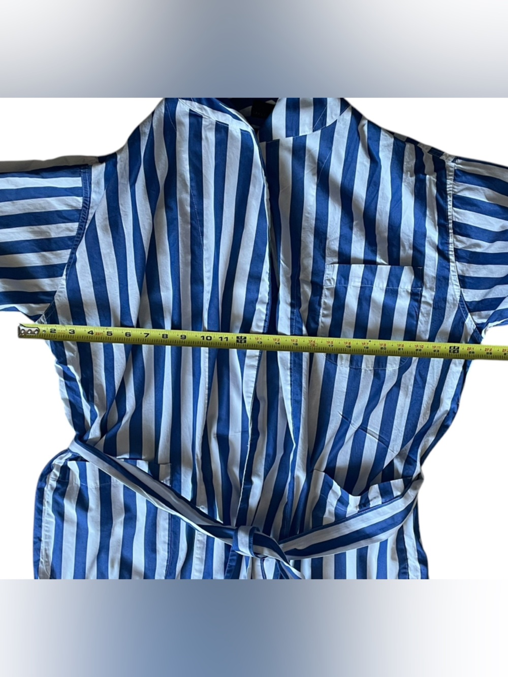Saks Fifth Avenue 100% Cotton Striped Robe L/XL - Picture 3 of 5